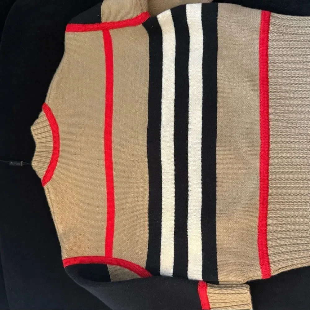Brand new with tags  Burberry Tan Zip-Up Sweater size 18 months